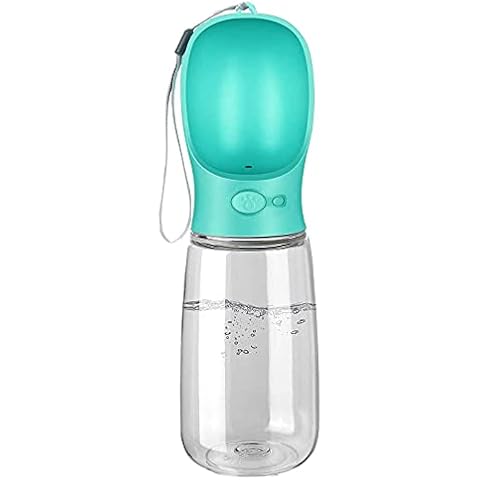 Emwel Hund Wasserflasche 550ml Haustier Katze Travel Trinkflasche Tragbare Reise Trinkflasche Wasserspender Cover