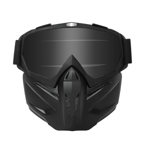 keynoyin Cycling high definition transparent eye protection glasses, protective windproof goggles full face-black frame+gray