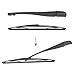 X AUTOHAUX Rear Windshield Wiper Blade Arm Set for Peugeot 206 1998-2011 - 370mm 15inch