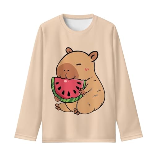 Image of Girls Long Sleeve T Shirt Cute Cartoon Crewneck Shirt for Kids 3-16Y Fall Winter Clothes