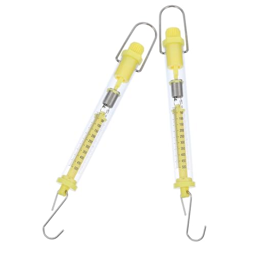 NAMOARLY 2pcs Cylinder Dynamometer Spring Scale Portable Scale Labs Newton Scale Hanger Hook Hanging Hook Spring Balance Macrame Coasters Mechanical Scale Laboratory Equipment