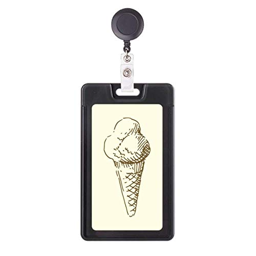 Badge rétractable crème glacée douce étui mignon idée cadeau collègue