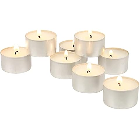Stonebriar 100 Pack Unscented Tea Light Candles Cover