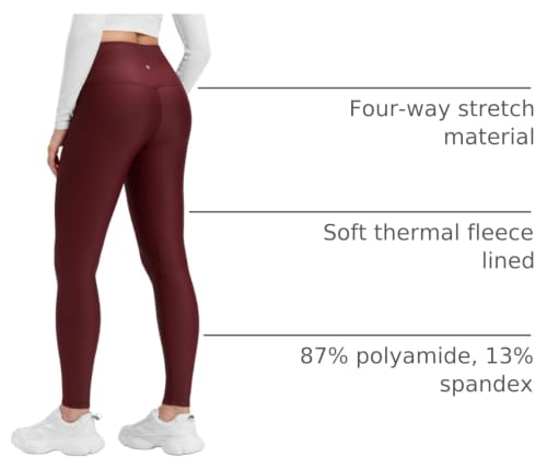 Image of CRZ YOGA Fleece Thermal Leggings 28'' | Thermal, Casual, Full Length, Winter, for Women
