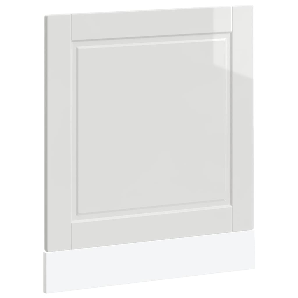 Tomostar Façade de Porte Lave Vaisselle, Panneau Accessoire pour Lave-Vaisselle Cuisine Porto Blanc Brillant 60x1,5x67 cm