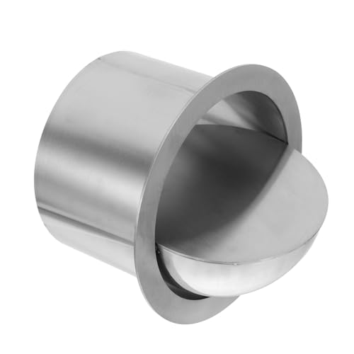 Homoyoyo Tapa de Cubo de Basura Empotrada de Acero Inoxidable Abatible para Encimera Diámetro Interior 140 MM Cubierta para Contenedores de Cocina y Baño Protección contra Olores y