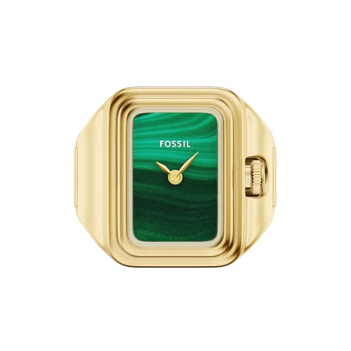 Image of Fossil Women's Watch Ring, Quartz Stainless Steel Two-Hand Ring Watch for Women