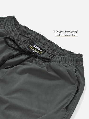 Image of Beyoung Cotton Regular Fit Heavy Gauge Cargo Joggers for Men | Ribbed Hem | Spacious Pockets | Track Pants | Elastic Waistband | Cargo for Men