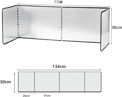 Placa de protección contra salpicaduras grande para pared de cocina y sartenes plegable 3