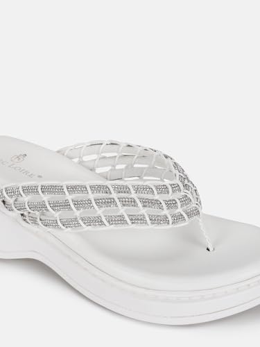 Image of Marc Loire Women's Embellished Slip-On Platform Heel Fashion Sandal for All Occasion