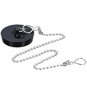 Smukdoo Universal Sink Plug,1 Pack Kitchen Bath Sink Drain Stopper Plug with Stainless Steel Ball Chain,Fits Drain Hole…