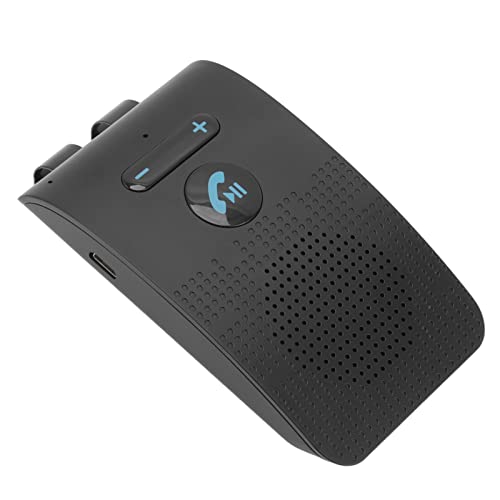 Haut-Parleur Bluetooth Mains Libres pour Voiture, Adaptateur Récepteur Pare-Soleil avec Clip Arrière, Haut-Parleur MP3 Pratique pour Voiture