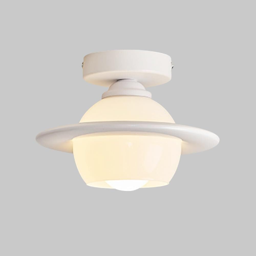 LYMSXAZOU Semi Flush Mount Ceiling Light Modern 1 Glass Fixture Farmhouse Lamps for Hallway Bedroom Cafe Bar Hallway(A)