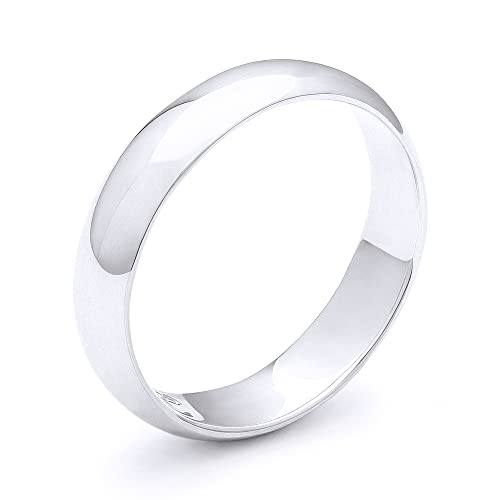 5mm Plain Dome Wedding Band in Plain Solid .925 Sterling Silver