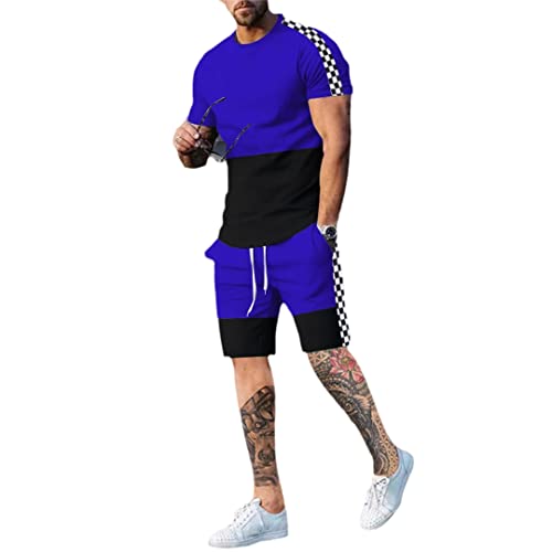 Survêtement décontracté homme ensemble d'été 2 pièces short t-shirt respirant outdoor
