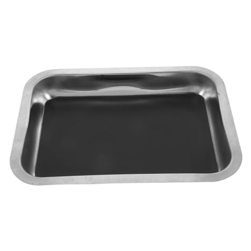 ibasenice 26x19x4cm Stainless Steel Instrument Tray Lab Dissection Pan Anatomy Plate Easy Clean Safe Edges Educational Utility
