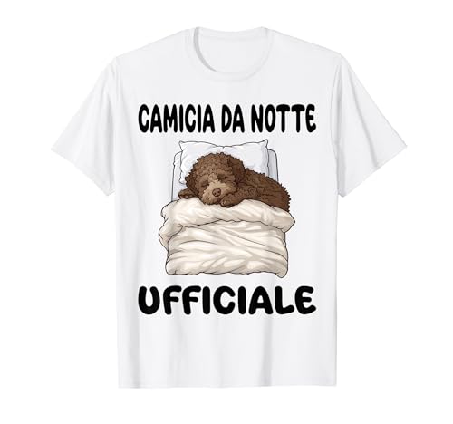 Lagotto Romagnolo Dog Official Sleepshirt Pigiama Camicia da notte Maglietta