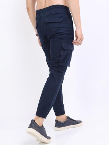 Image of Highlander Men's Cargo Jogger Trousers | Perfect for Casual Outings,Travel & Work Wear with Utility Pockets