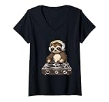 DJ Sloth Scratch Turntable Funny Cute Sloth Merch