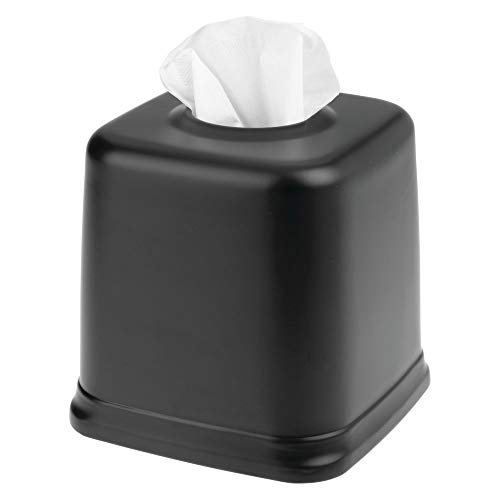 mDesign Square Metal Paper Facial Tissue Box Cover Holder for Bathroom Vanity Countertops
