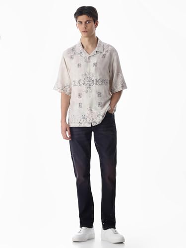 Image of Jack & Jones Men Cotton Solid Regular Fit T-Shirt