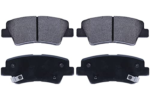 Image of Ceramic Rear Brake Pad D898 Set Replacement for Select Hyundai Sonata Kia Optima Soul Elantra Azera Accent Amanti Hardware Fit Included