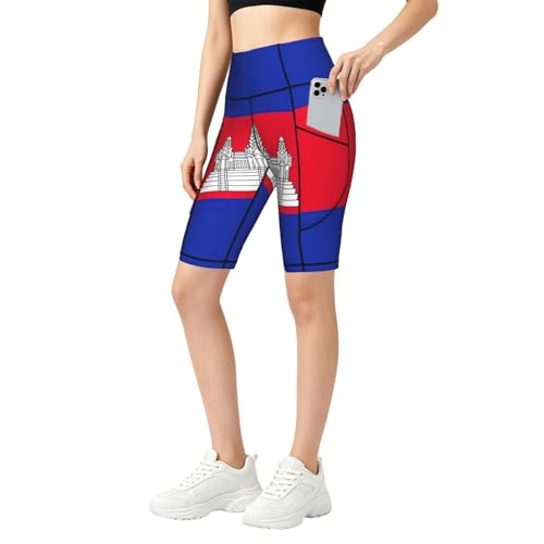 Legging de yoga anti-glisse Cambodge, pantalon taille haute opaque pour entraînement sans gêne