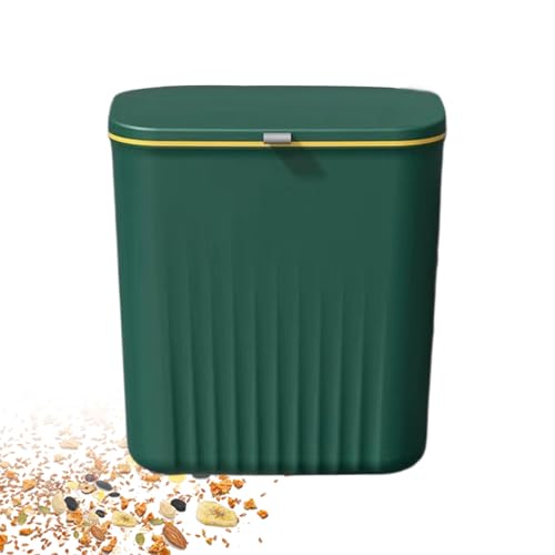 壁掛けゴミ箱 | 蓋付きごみかご | 小型消臭ゴミ箱 キッチン 浴室 オフィス 寝室 シンク下用 | RV キャンピングカー 車中泊 洗濯室 省スペース