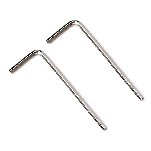 Musiclily Basic Metric 2mm Steel Guitar Bass Allen Key Hex Wrench for Guitar Knob with Set Screw Nickel (Set of 2) - Image 3