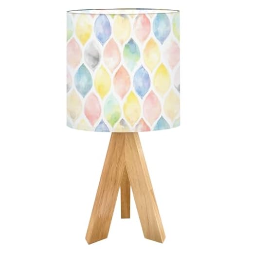 Colorful Geometric Tripod Table Lamp