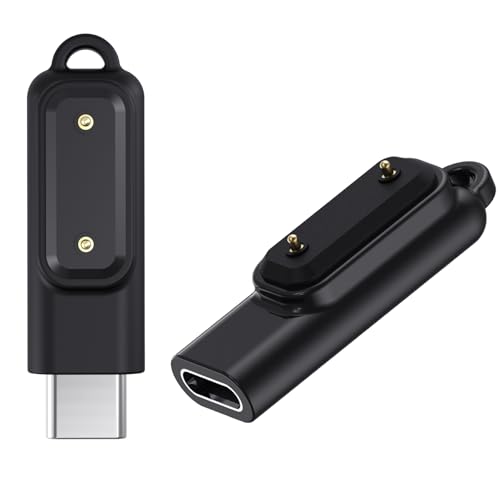 Adaptador USB C para Huawei Band 9 8 y Fit 3 conector de carga hembra a macho negro de 2 piezas