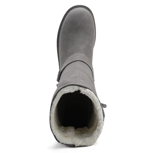 Pogolino Damen Stiefel warm gefüttert Stiefeletten Boots Winter Herbst PG81 Grau 41