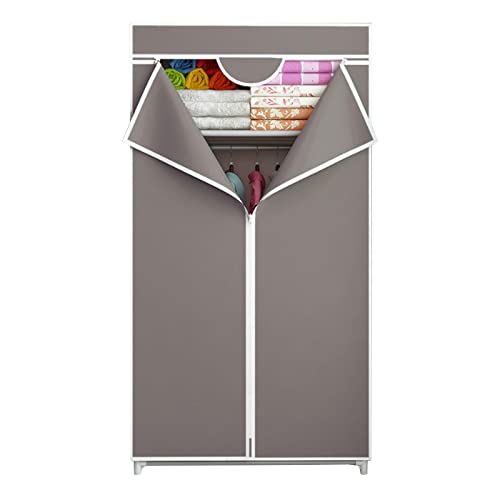 JFGCTYHXY Armario Plegable, Organizador de Armario con Barra for Colgar Ropa, Ideal for Dormitorio, Sala Estar, Color marrón, 70 x 155 cm