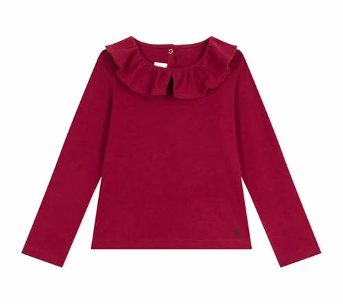 Tee-shirt enfant manches longues en pur coton uni haut de gamme