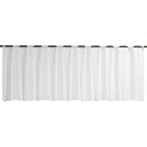 Elbersdrucke Membrane 00 Bistro Curtain, Polyester, White, 45 x 160 cm Cover