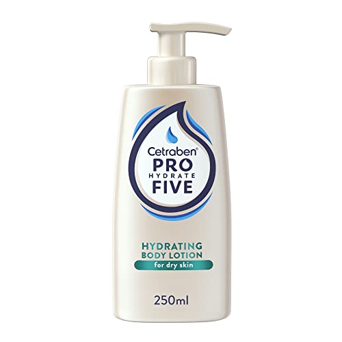 Cetraben Pro Hydrate Five Daily Body Moisturising Lotion 250 ml with Ceramides and Vitamin B5, Perfect for Dry Skin, Vegan Friendly, Cruelty Free