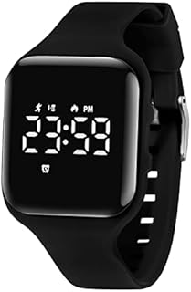 BEN NEVIS Digital Kinderuhr Jungen-Sports Outdoor Wasserdicht Armbanduhr mit LED-Licht,Wecker,Stoppuhr,Datum,Fitness Tracker Uhr mit Schrittzähler,Distanz-Silikon Armband Schwarz