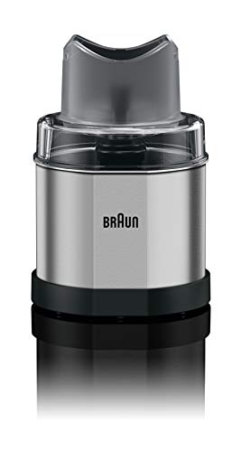 Braun Kaffee- und Gewürzmühlen-Aufsatz MQ 60 – EasyClick-Zubehör für Braun Stabmixer MQ 3 und MQ 5, Zerkleinerer mit 350 ml Fassungsvermögen, Edelstahl
