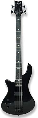 Gstyle Left-handed 4 String Black Electric Bass, Bolt-on Maple Neck, Poplar Body