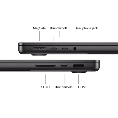 Image of Apple 2024 MacBook Pro with Apple M4 Pro Chip, 14-inch, 24GB RAM, 1TB SSD Storage, Space Black (Renewed)