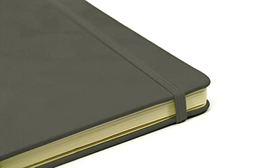 Silvine A5 Executive Hardback Notebook / Journal Grey. 160 Lined Pages of 90gsm Premium Ivory Paper - Image 3