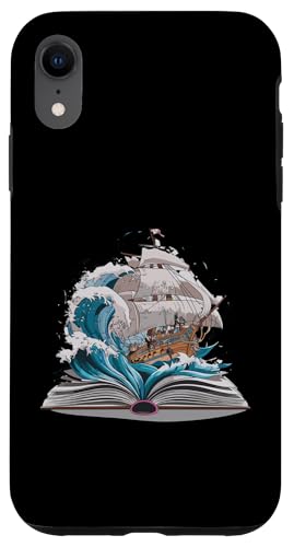 Velero, en, libro, con, olas Carcasa para iPhone XR
