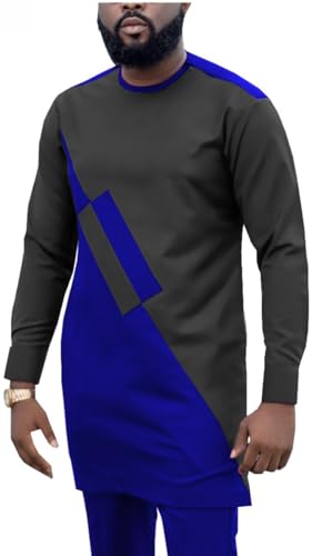 Vêtements à la mode africaine ensemble costume homme chemise dashiki et pantalon slim fit