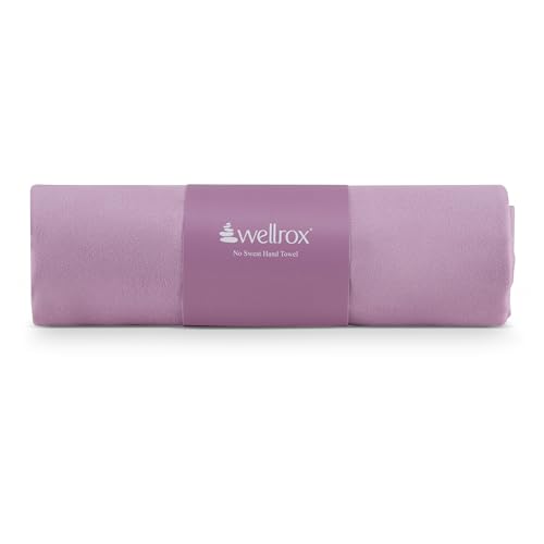 Wellrox Microfiber Hand Towel- Absorbent Sweat Towels, Workout Towels for Women- Yoga Mat Towel for Pilates, Hot Yoga, Gym Workouts (Lavender)