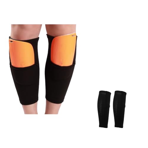 Leapiture 1 Pair Shin Guard Sleeves Soccer Shin Guards Shin Pad Socks Field Hockey Shin Guards Sports Accessory for Weightlifting Deadlift Rope Climb Box Jumps (S)