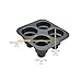 Chicago Metallic Mini Multi-Tier Round Cake Pan, Makes 4 Individual 3-Tier Celebration Cakes, Professional Grade Non-Stick Bakeware for Weddings, Showers, Parties