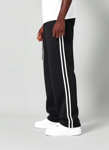 Image of dockstreet Men's /Unisex Open Bottom Drawstring Pure Cotton Stretchable Baggy Jogger Pants