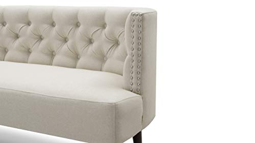 Jennifer Taylor Home Celine Settee, Sky Neutral #TOP5
