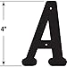 Prime-Line MP4106 4 In. House Letter A, Diecast, Black Finish (2 Pack)