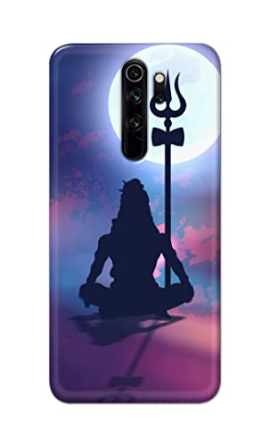 Image of Printed Hard Back Cover Case for Mi Redmi Note 8 Pro Back Cover (Lord Shiva) -702